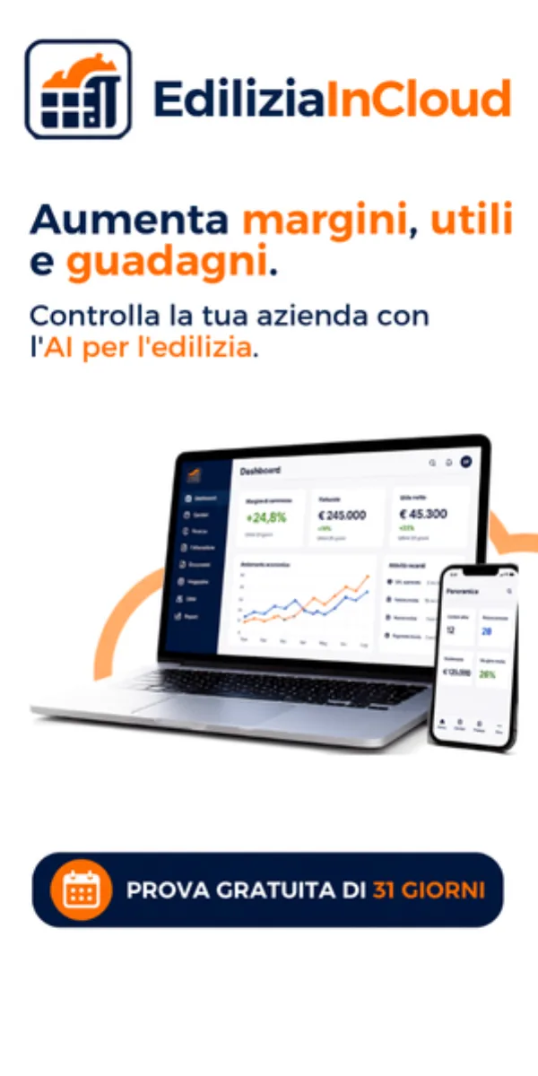 EdiliziaInCloud, il gestionale con AI per l'edilizia: prova gratuita di 31 giorni