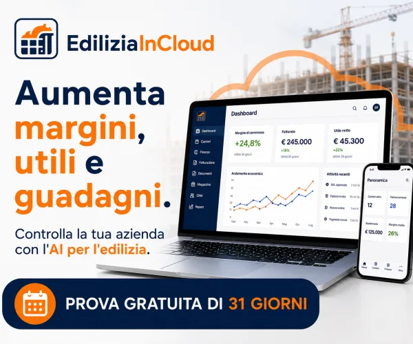 EdiliziaInCloud, il gestionale con AI per l'edilizia: prova gratuita di 31 giorni